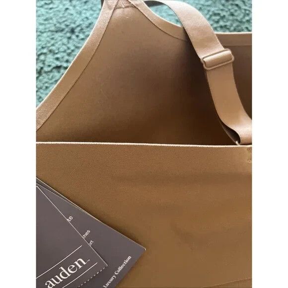 Auden Luxury Collection Womens XL Bonded Microfiber Padded Scoop Bralette nude - Picture 7 of 8